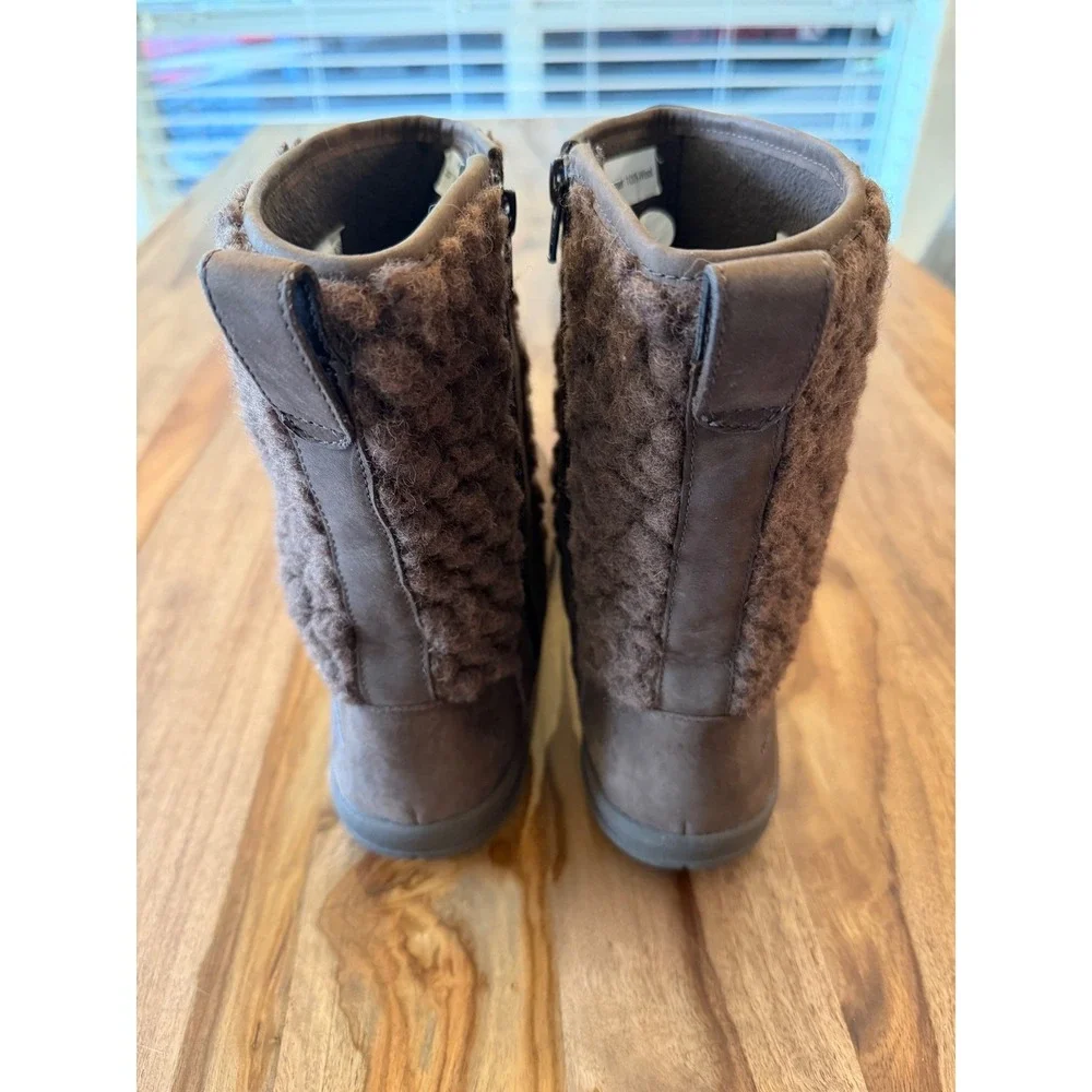 Merrell Tremblant Mid Polar Brown‎ Leather Wool Winter Boots Womens 8 61510